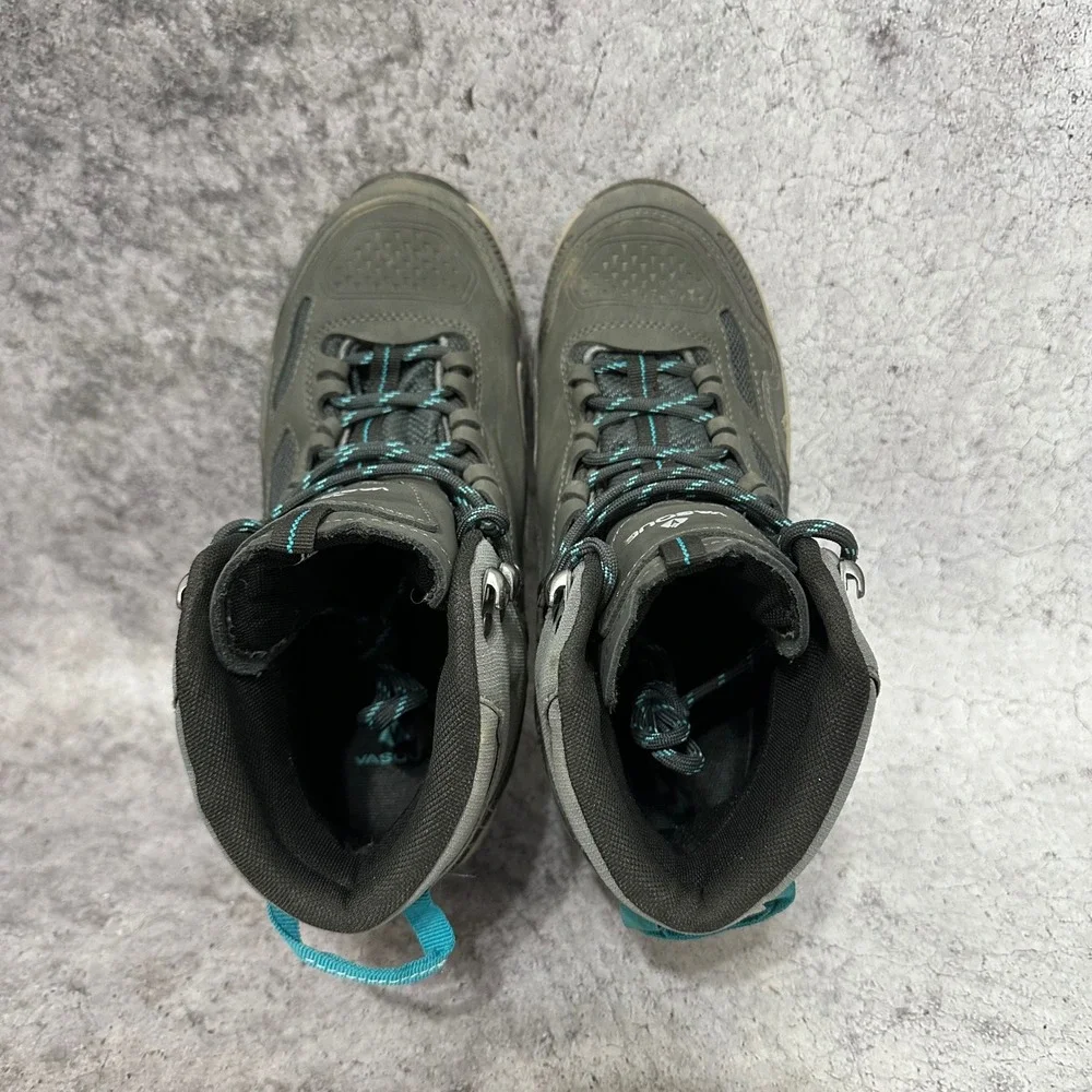 Vasque Breeze AT Hiking Boots Kids 6 Grey Magnet Baltic Waterproof Trail Shoes